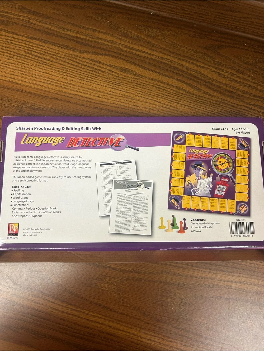 Language Detective Proofreading & Editing Board Game, homeschool English 4-12 gr
